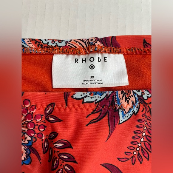 Target Rhode x Orange Blue Floral Bikini Swimsuit Bottom Womens Size 3X - Picture 2 of 5